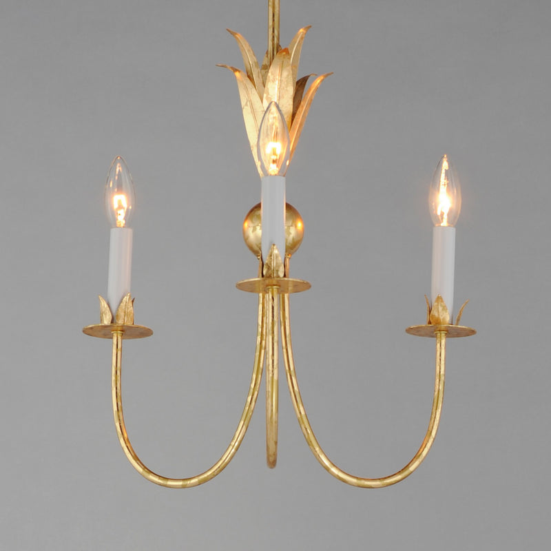 Maxim 2883GL Paloma Three Light Chandelier, Gold Leaf Alternate Image 2.jpg