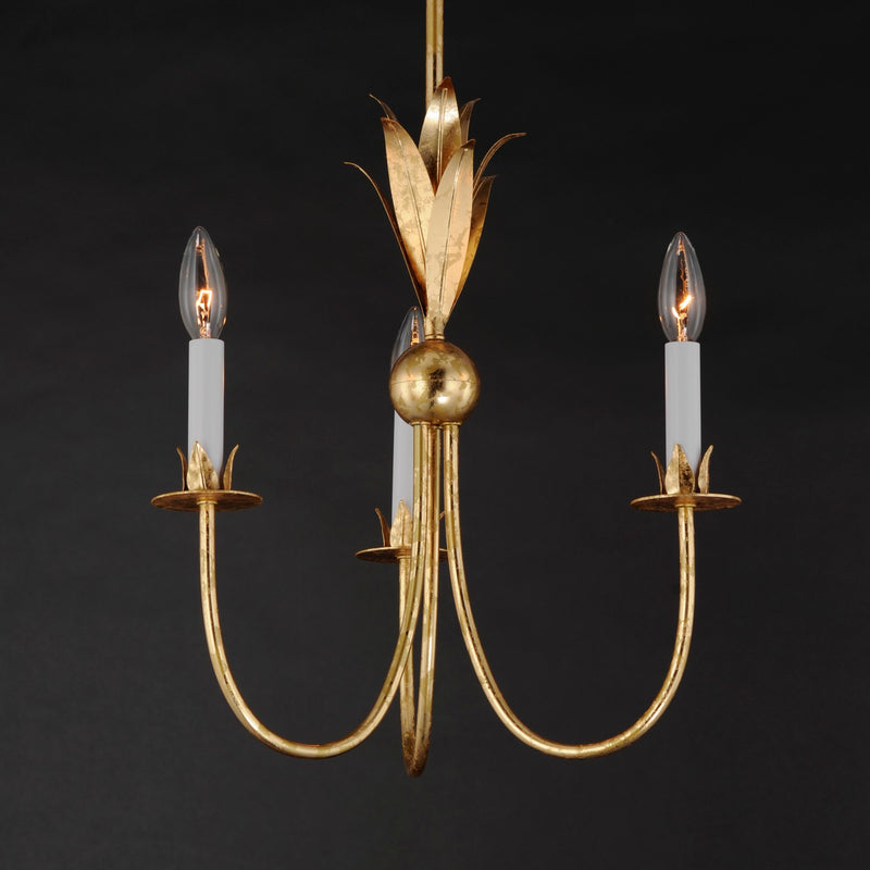Maxim 2883GL Paloma Three Light Chandelier, Gold Leaf Alternate Image 3.jpg