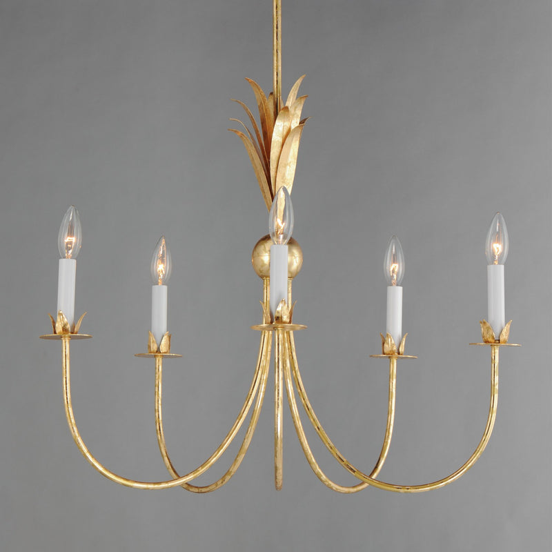 Maxim 2885GL Paloma Five Light Chandelier, Gold Leaf Alternate Image.jpg