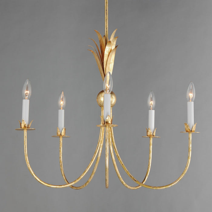 Maxim 2885GL Paloma Five Light Chandelier, Gold Leaf Alternate Image.jpg