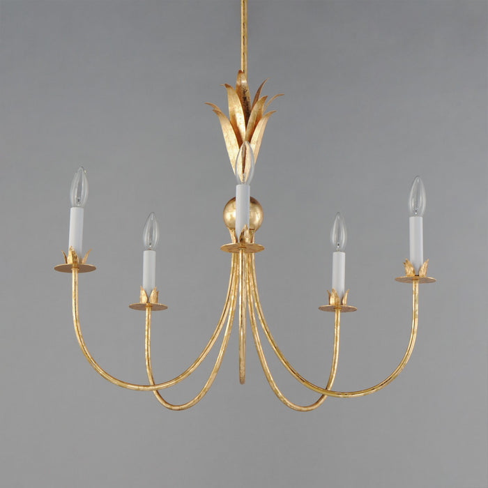 Maxim 2885GL Paloma Five Light Chandelier, Gold Leaf Alternate Image 2.jpg
