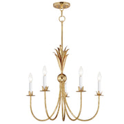 Maxim 2885GL Paloma Five Light Chandelier, Gold Leaf Main Image.jpg