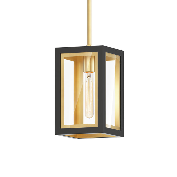 Maxim 30051CLBKGLD Neoclass One Light Outdoor Pendant, Black / Gold Main Image.jpg