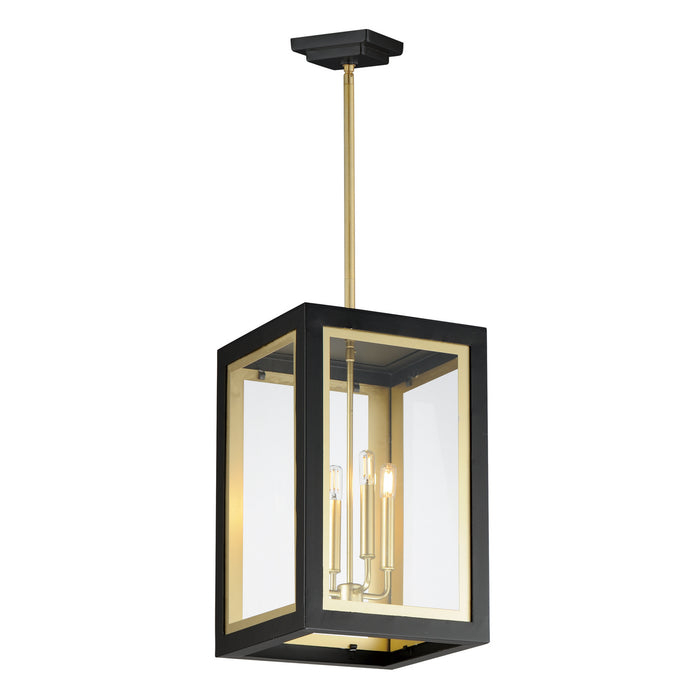 Maxim 30058CLBKGLD Neoclass Four Light Outdoor Pendant, Black / Gold Main Image.jpg