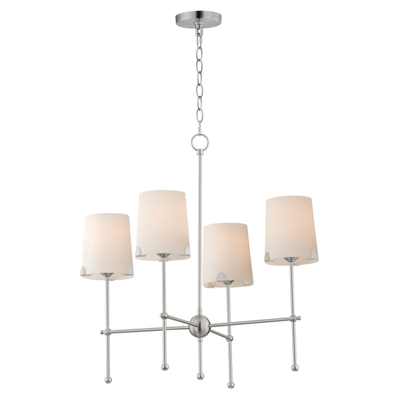 Maxim 32364WTSN Huntington Four Light Chandelier, Satin Nickel Main Image.jpg