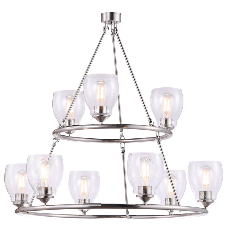 Minka-Lavery 2439-84 Winsley Nine Light Chandelier, Brushed Nickel Main Image.jpg