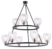 Minka-Lavery 2439-878 Winsley Nine Light Chandelier, Coal And Stained Brass Main Image.jpg
