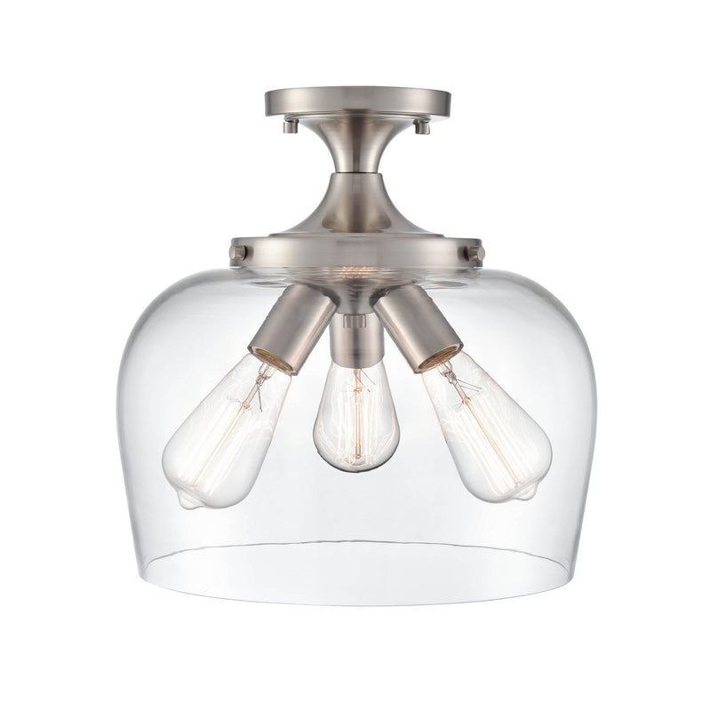 Millennium 9713-BN Ashford Three Light Semi-Flush Mount, Brushed Nickel Main Image.jpg