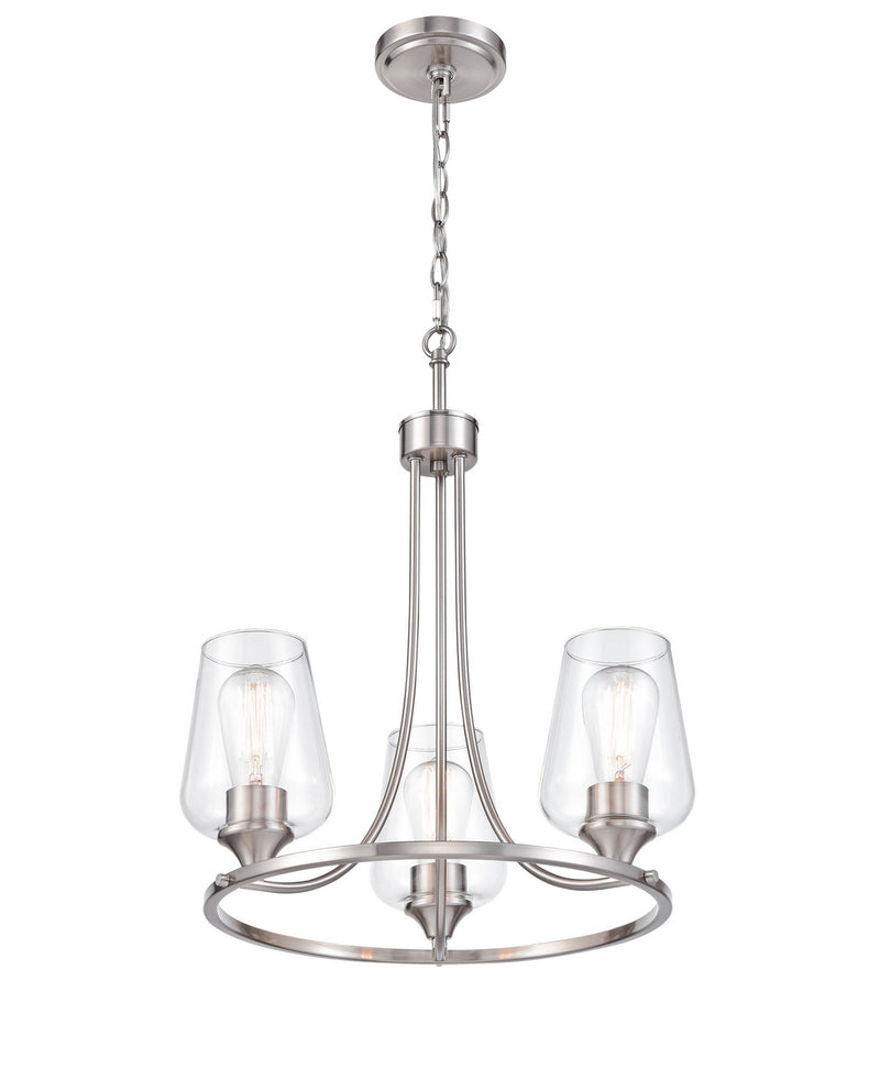 Millennium 9723-BN Ashford Three Light Chandelier, Brushed Nickel Main Image.jpg