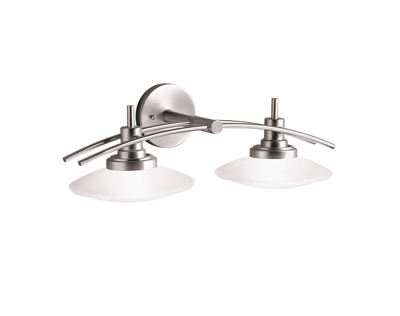 Kichler 6162NI Two Light Bath, Brushed Nickel