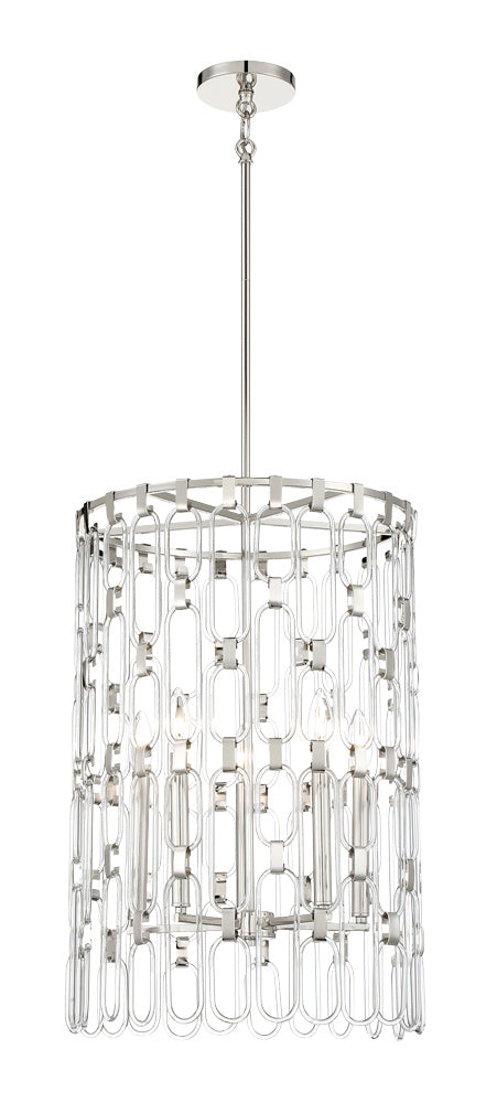 George Kovacs P5385-613 Charming Five Light Pendant, Polished Nickel Main Image.jpg