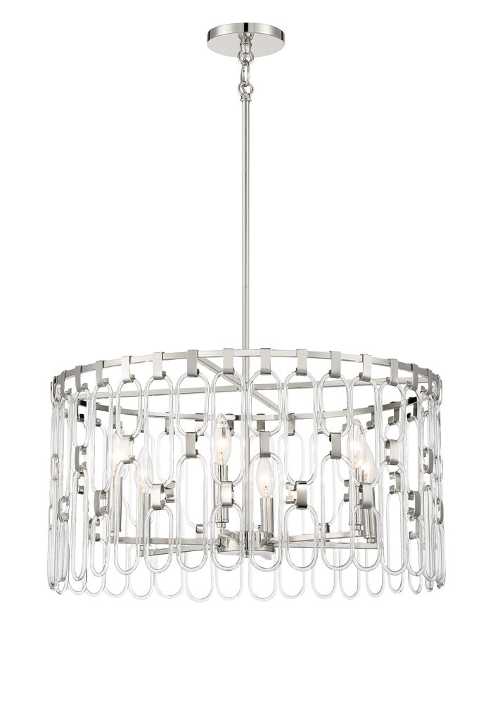 George Kovacs P5386-613 Charming Six Light Pendant, Polished Nickel Main Image.jpg
