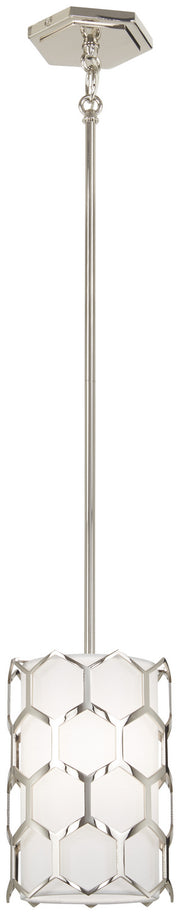 George Kovacs P1891-613 Missing Link One Light Mini Pendant, Polished Nickel Main Image.jpg