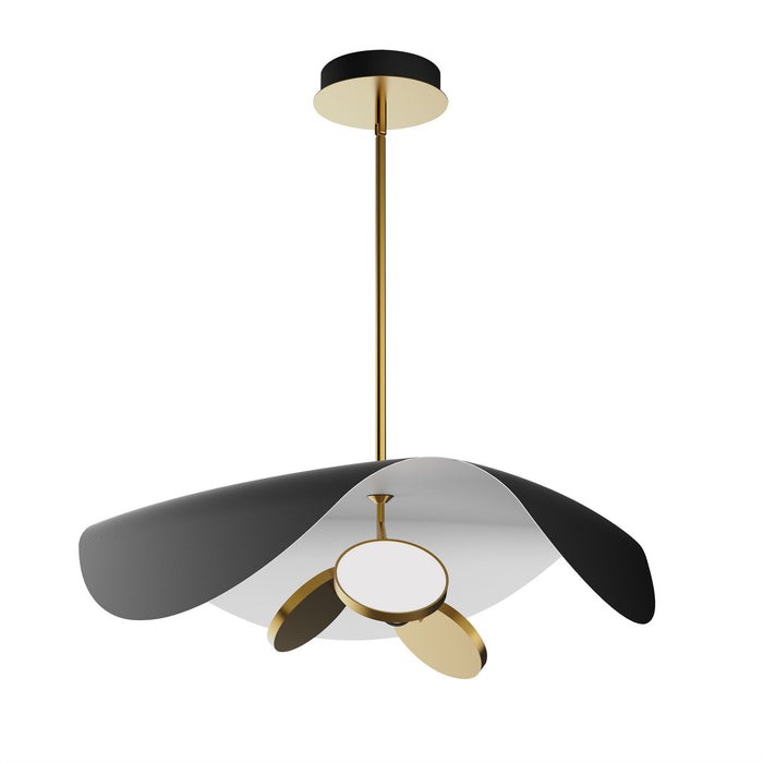 ET2 E24968-WTBKGLD Carmen LED Pendant, Black / Gold Main Image.jpg