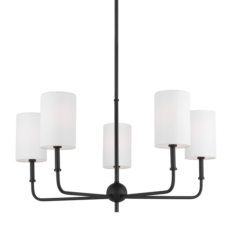 Visual Comfort Studio 3109305-112 Foxdale Five Light Chandelier, Midnight Black Alternate Image.jpg