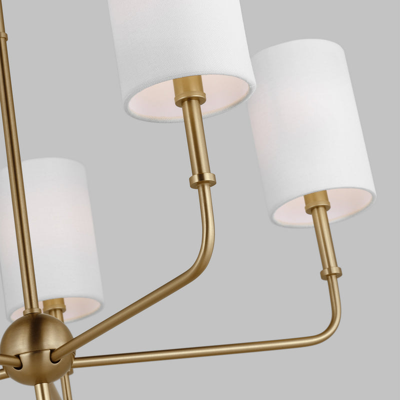 Visual Comfort Studio 3109305-848 Foxdale Five Light Chandelier, Satin Brass Alternate Image 2.jpg