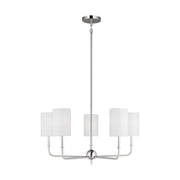 Visual Comfort Studio 3109305-962 Foxdale Five Light Chandelier, Brushed Nickel Main Image.jpg