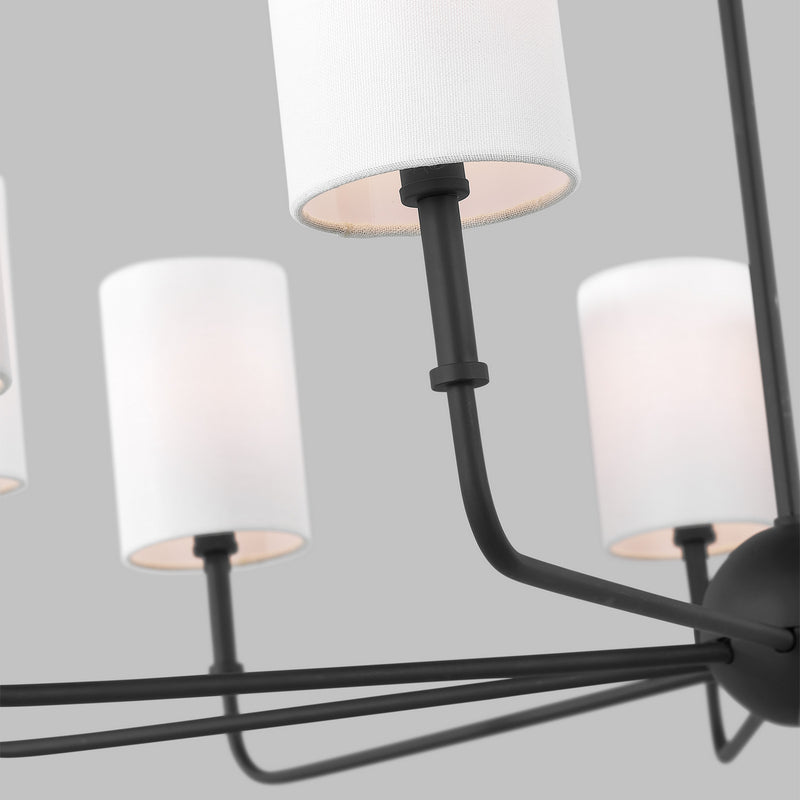 Visual Comfort Studio 3109309-112 Foxdale Nine Light Chandelier, Midnight Black Alternate Image 2.jpg
