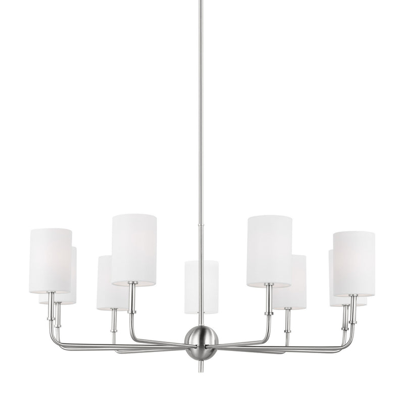 Visual Comfort Studio 3109309-962 Foxdale Nine Light Chandelier, Brushed Nickel Alternate Image.jpg