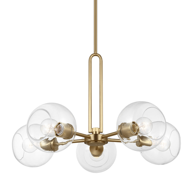 Visual Comfort Studio 3155705-848 Codyn Five Light Chandelier, Satin Brass Alternate Image.jpg