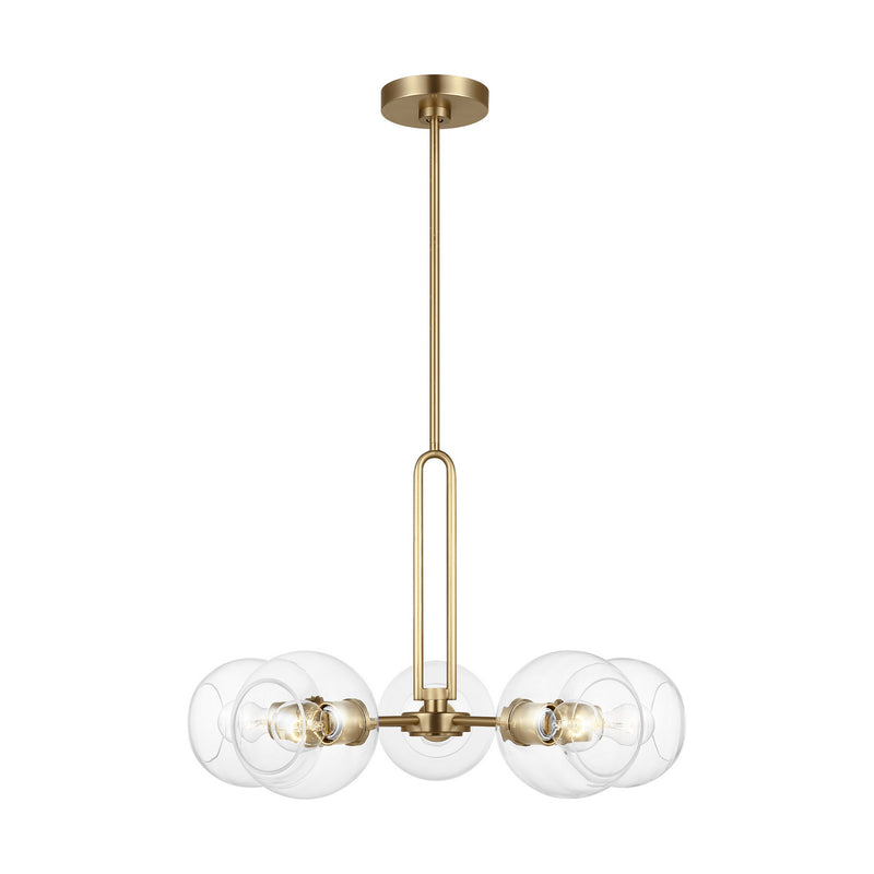 Visual Comfort Studio 3155705-848 Codyn Five Light Chandelier, Satin Brass Main Image.jpg