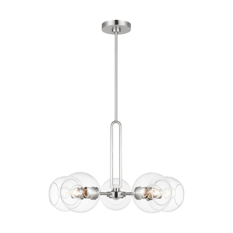 Visual Comfort Studio 3155705-962 Codyn Five Light Chandelier, Brushed Nickel Main Image.jpg