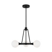 Visual Comfort Studio 3161603-112 Clybourn Three Light Chandelier, Midnight Black Main Image.jpg