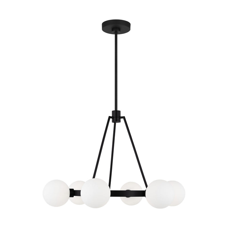 Visual Comfort Studio 3161606-112 Clybourn Six Light Chandelier, Midnight Black Alternate Image.jpg