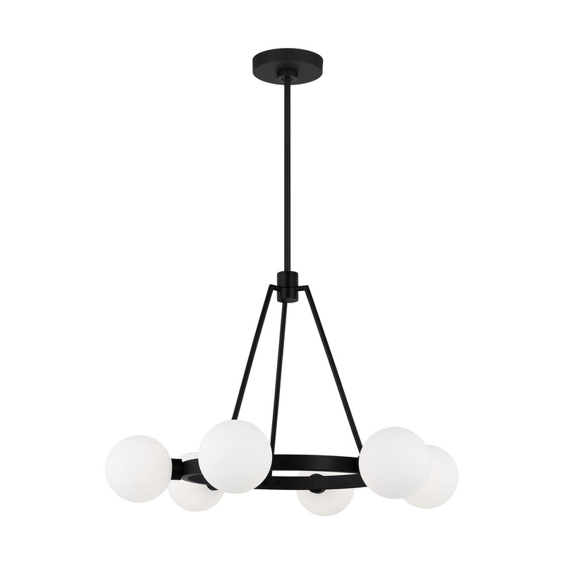 Visual Comfort Studio 3161606-112 Clybourn Six Light Chandelier, Midnight Black Alternate Image 2.jpg