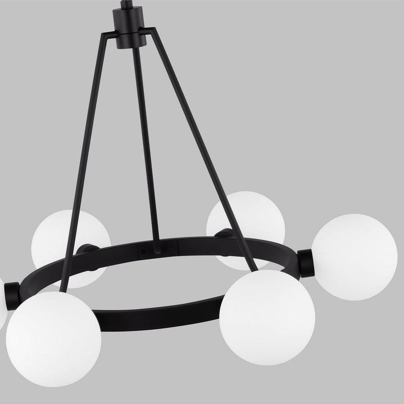 Visual Comfort Studio 3161606-112 Clybourn Six Light Chandelier, Midnight Black Alternate Image 4.jpg