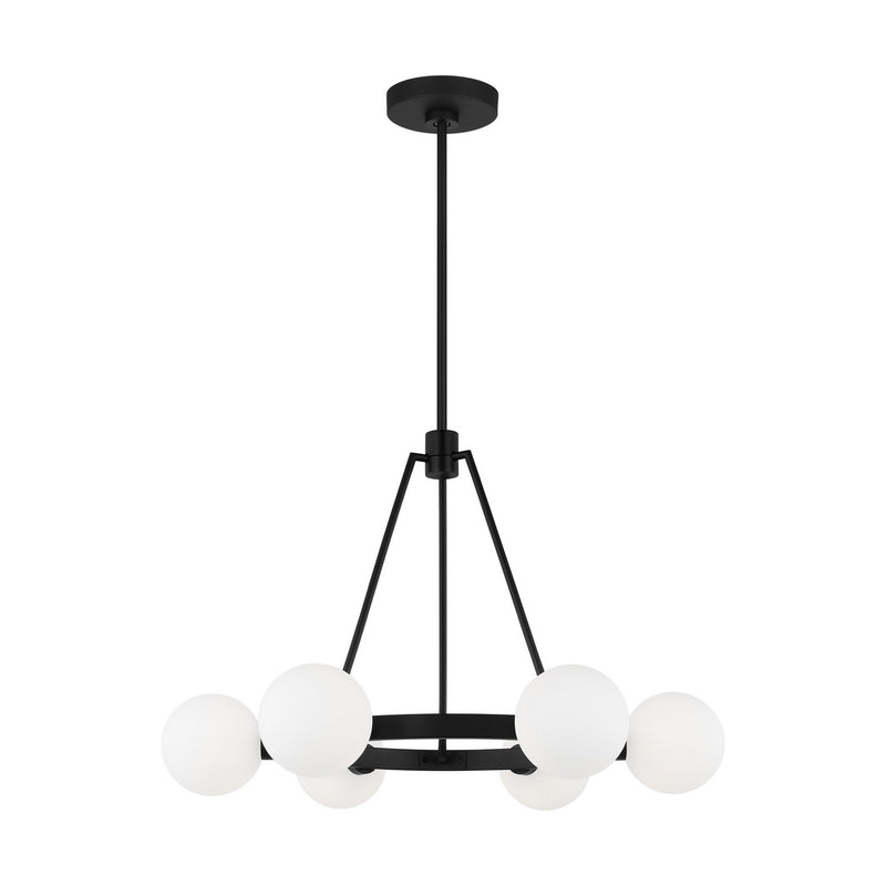 Visual Comfort Studio 3161606-112 Clybourn Six Light Chandelier, Midnight Black Main Image.jpg