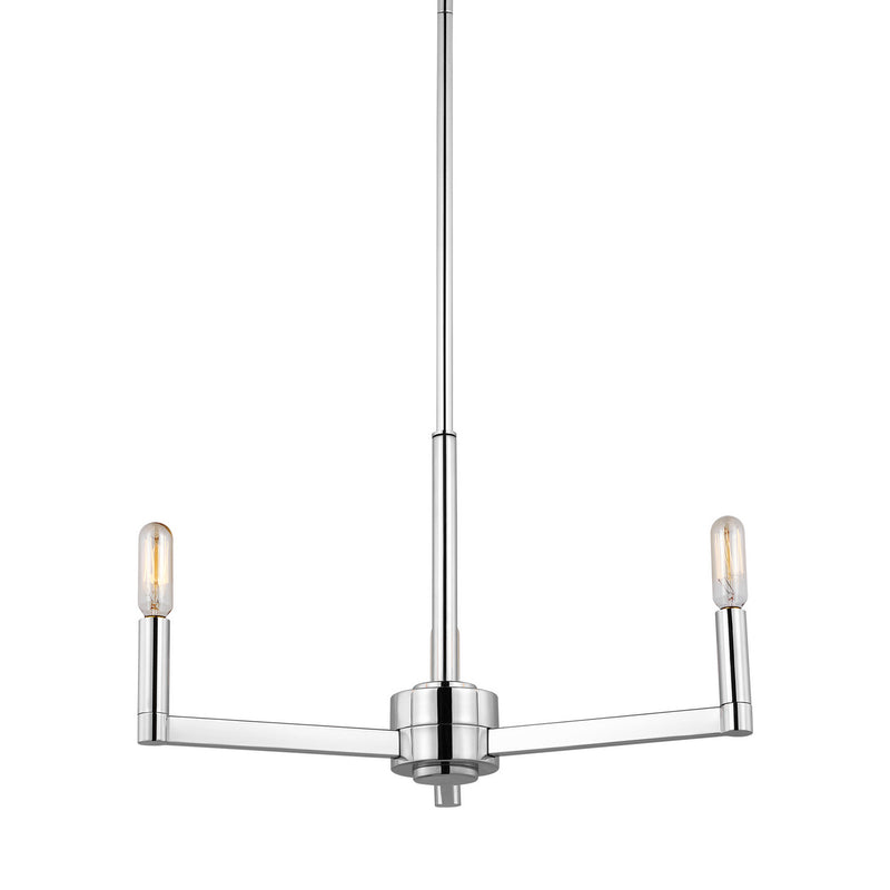 Visual Comfort Studio 3164203-05 Fullton Three Light Chandelier, Chrome Alternate Image.jpg