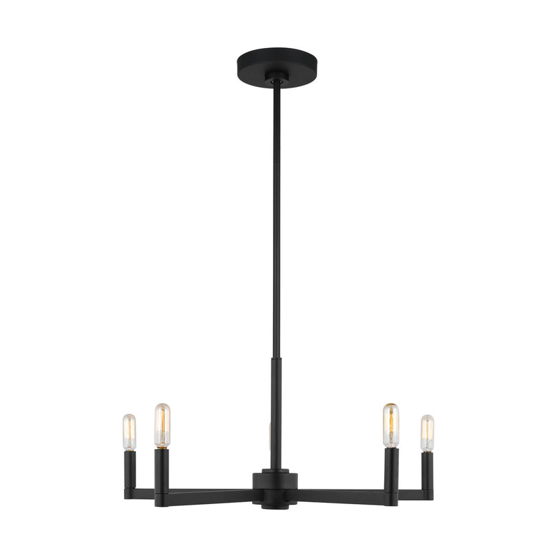 Visual Comfort Studio 3164205-112 Fullton Five Light Chandelier, Midnight Black Main Image.jpg