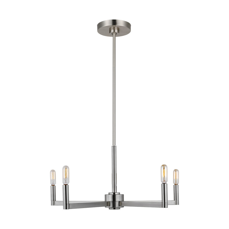 Visual Comfort Studio 3164205-962 Fullton Five Light Chandelier, Brushed Nickel Main Image.jpg
