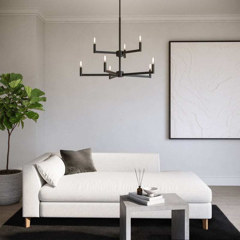 Visual Comfort Studio 3164209-112 Fullton Nine Light Chandelier, Midnight Black Alternate Image 2.jpg