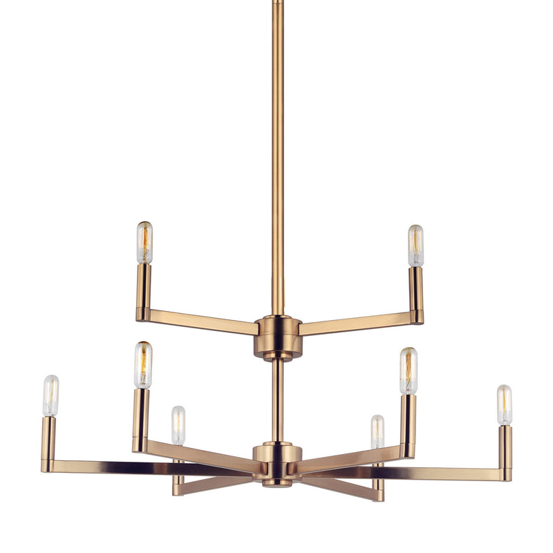 Visual Comfort Studio 3164209-848 Fullton Nine Light Chandelier, Satin Brass Alternate Image.jpg
