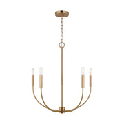 Visual Comfort Studio 3167105-848 Greenwich Five Light Chandelier, Satin Brass Alternate Image.jpg
