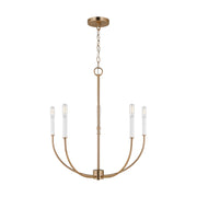 Visual Comfort Studio 3167105-848 Greenwich Five Light Chandelier, Satin Brass Main Image.jpg
