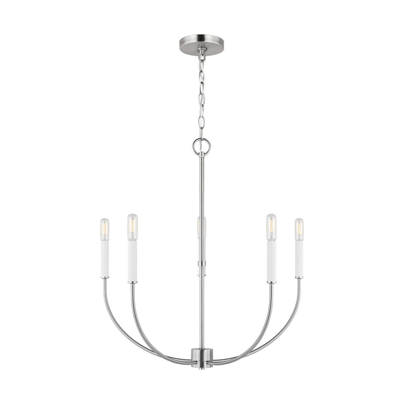 Visual Comfort Studio 3167105-962 Greenwich Five Light Chandelier, Brushed Nickel Main Image.jpg