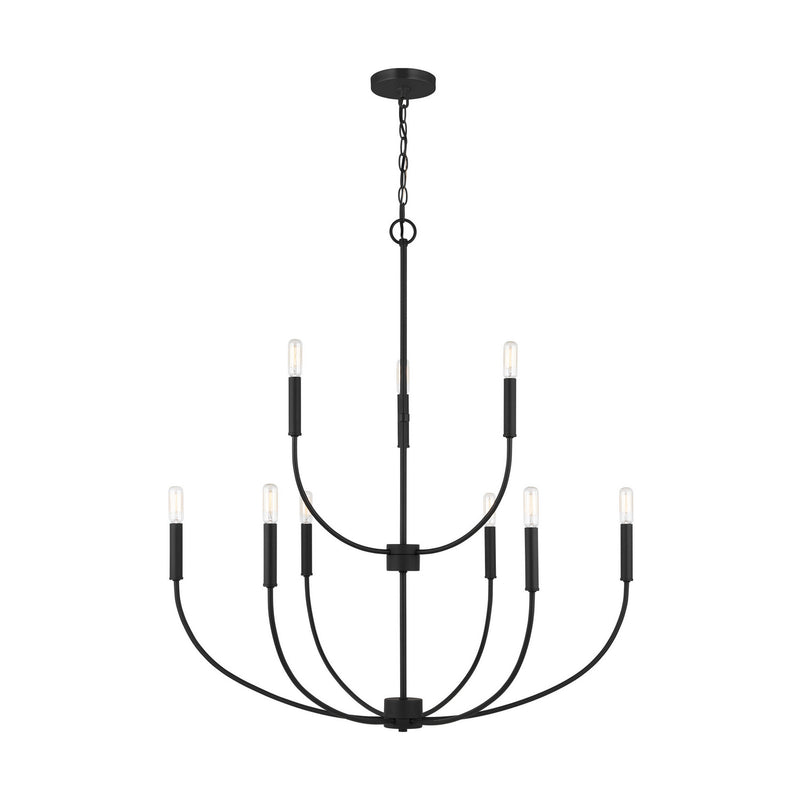 Visual Comfort Studio 3167109-112 Greenwich Nine Light Chandelier, Midnight Black Alternate Image.jpg
