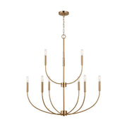 Visual Comfort Studio 3167109-848 Greenwich Nine Light Chandelier, Satin Brass Alternate Image.jpg
