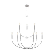 Visual Comfort Studio 3167109-962 Greenwich Nine Light Chandelier, Brushed Nickel Alternate Image.jpg