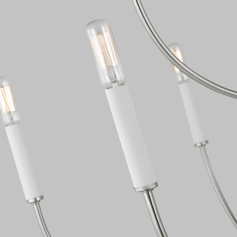Visual Comfort Studio 3167109-962 Greenwich Nine Light Chandelier, Brushed Nickel Alternate Image 2.jpg