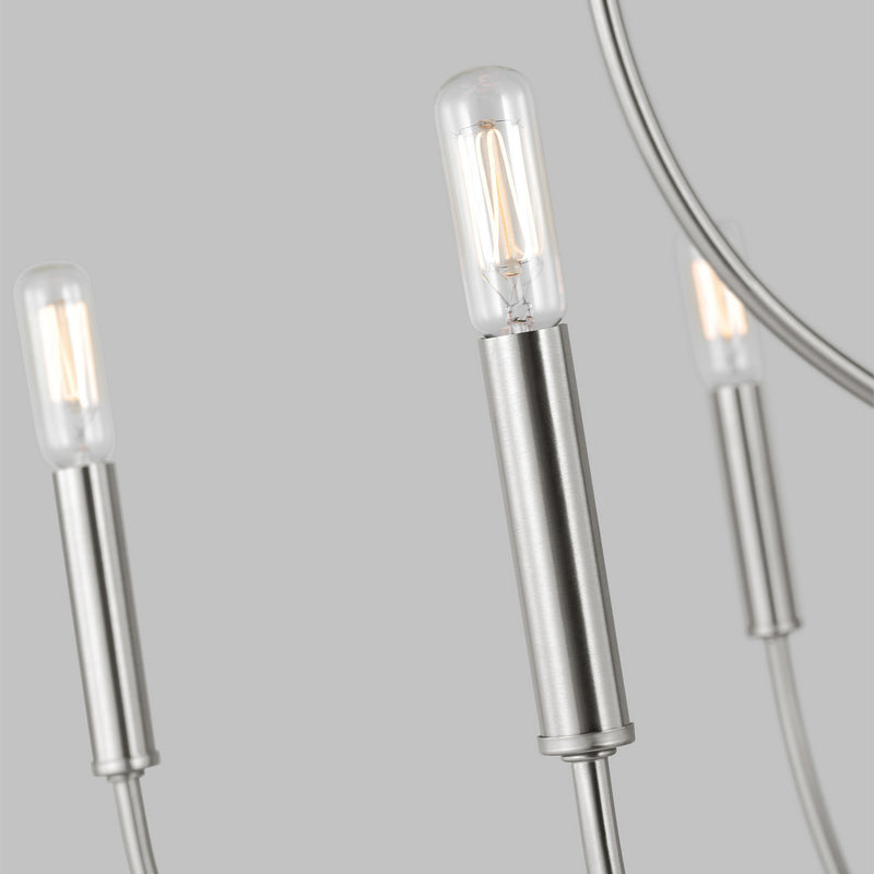 Visual Comfort Studio 3167109-962 Greenwich Nine Light Chandelier, Brushed Nickel Alternate Image 4.jpg