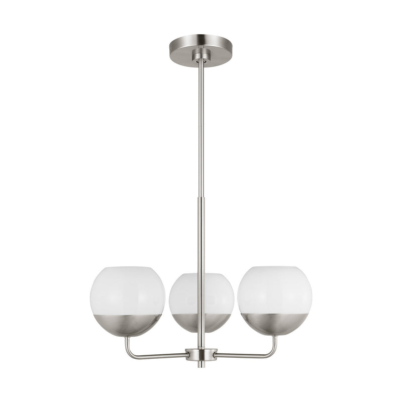 Visual Comfort Studio 3168103-962 Alvin Three Light Chandelier, Brushed Nickel Main Image.jpg