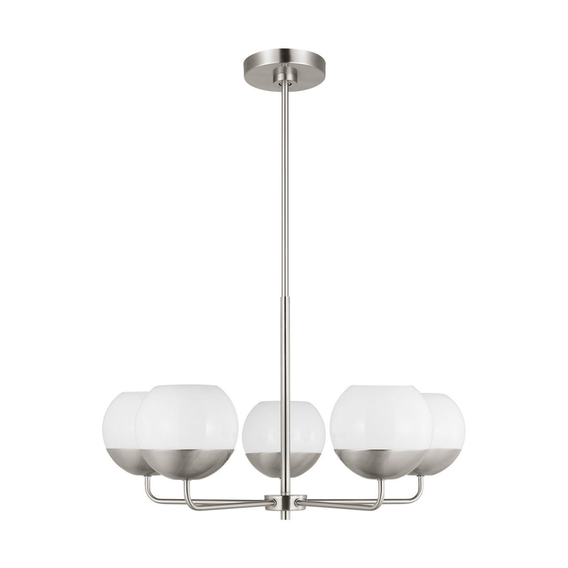 Visual Comfort Studio 3168105-962 Alvin Five Light Chandelier, Brushed Nickel Main Image.jpg