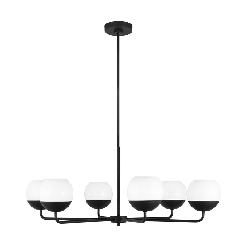Visual Comfort Studio 3168106-112 Alvin Six Light Chandelier, Midnight Black Main Image.jpg