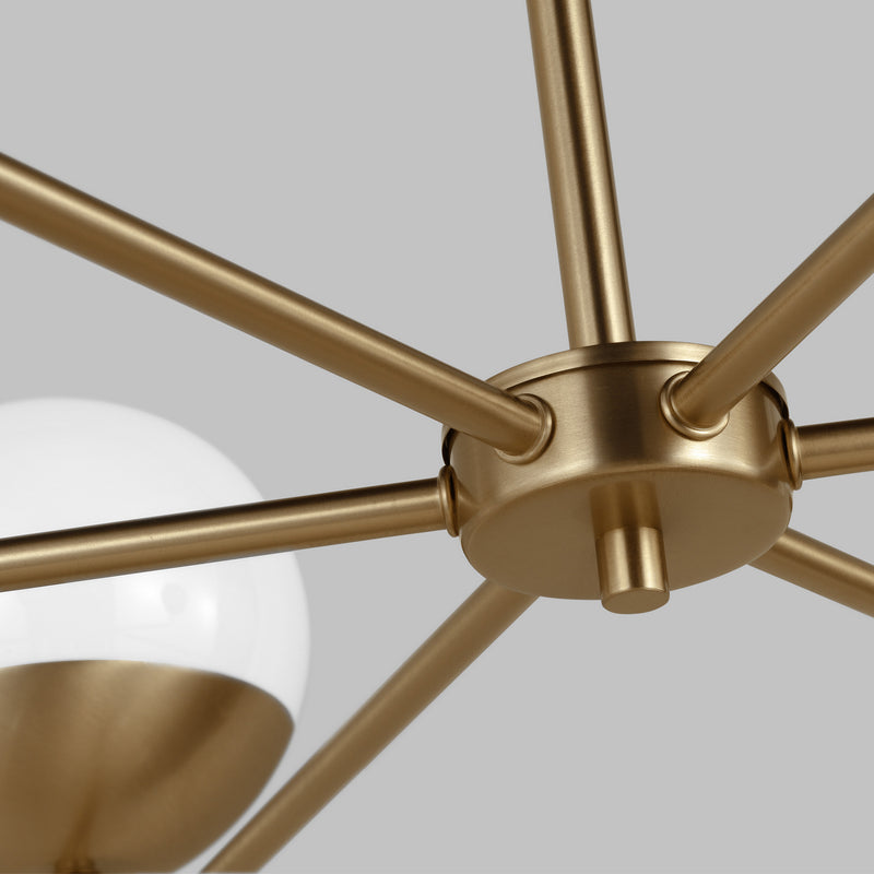 Visual Comfort Studio 3168106-848 Alvin Six Light Chandelier, Satin Brass Alternate Image 3.jpg