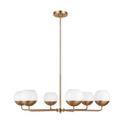 Visual Comfort Studio 3168106-848 Alvin Six Light Chandelier, Satin Brass Main Image.jpg