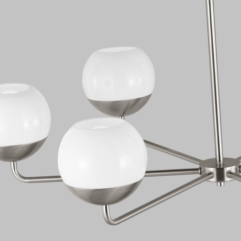 Visual Comfort Studio 3168106-962 Alvin Six Light Chandelier, Brushed Nickel Alternate Image 2.jpg
